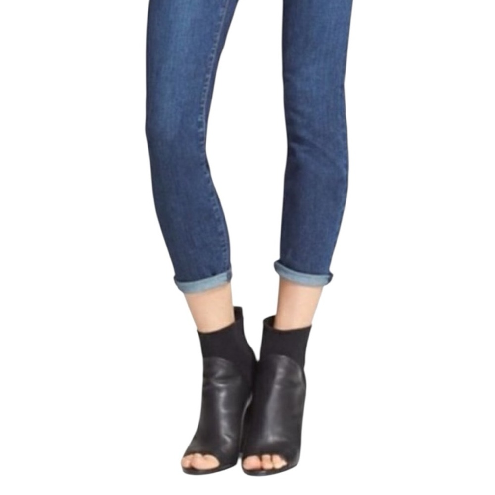 Vince “Aren” Leather Wool Open Toe Bootie